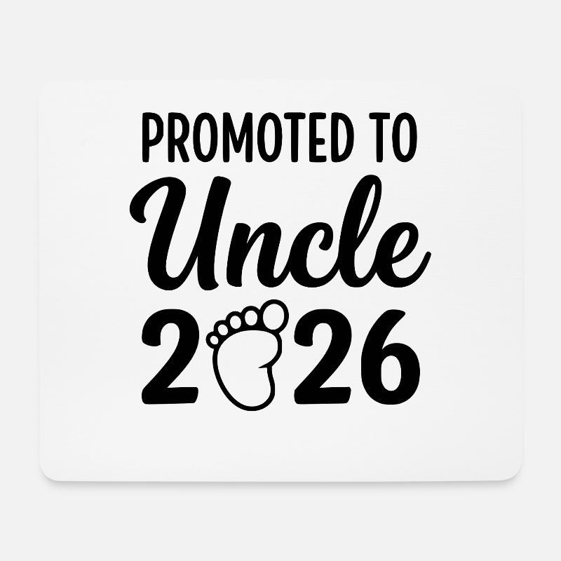 Promoted To Uncle 2026 - Mousepad (Querformat) - Weiß