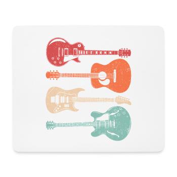 Coole Gitarristen Akustikgitarristen im Retro-Stil - Mousepad (Querformat) - Weiß - Vorne