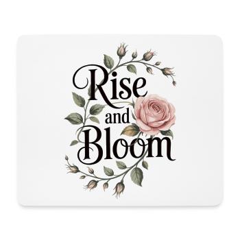 Elegantes Blumenshirt mit Rose - Mousepad (Querformat) - Weiß - Vorne