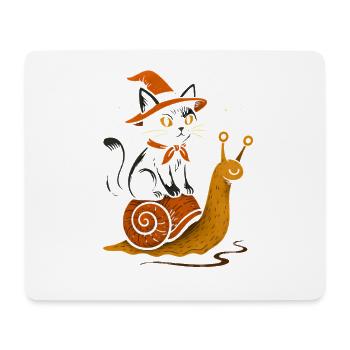 Cat Witches and Slime Creature Illustration - Mouse Pad (horizontal) - white - Front