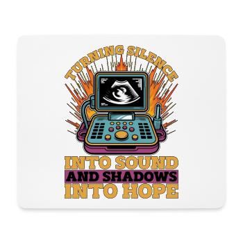 Sonographer Turning Silence Into Sound Echo Tech - Mousepad (Querformat) - Weiß - Vorne