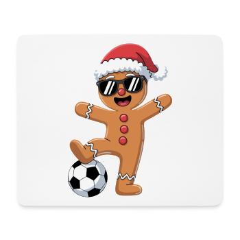 Funny Soccer Christmas Cartoon - Mousepad (Querformat) - Weiß - Vorne