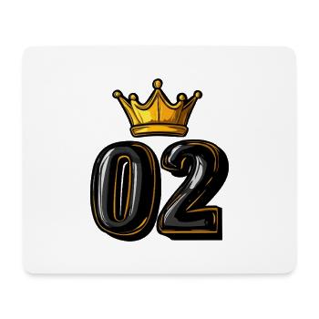 2 Number Crown - Mouse Pad (horizontal) - white - Front