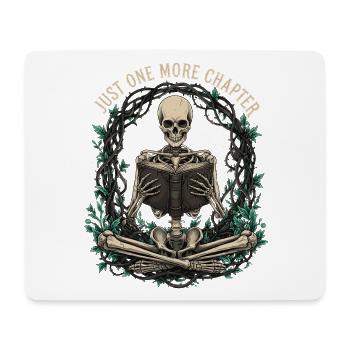 Skeletor reads book with nature motifs - Mouse Pad (horizontal) - white - Front