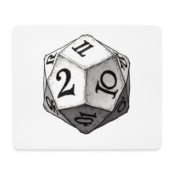 Dice with Medieval Numbers – Vintage Dice - Mouse Pad (horizontal) - white - Front