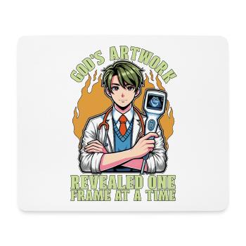 Sonographer God's Artwork Revealed One Ultrasound - Mousepad (Querformat) - Weiß - Vorne