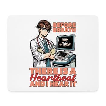 Sonographer Before Breath There Is Ultrasound Tech - Mousepad (Querformat) - Weiß - Vorne