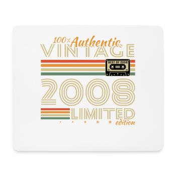 Original 2008 Jahrgang Vintage Geburtstag Retro - Mousepad (Querformat) - Weiß - Vorne