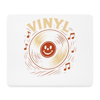Vinyl Record Music Lovers Retro Vibes - Mousepad (Querformat) - Weiß - Vorne