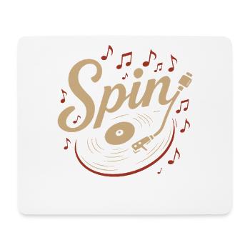 Spin Vinyl Record Music Lovers Retro Vibe - Mouse Pad (horizontal) - white - Front