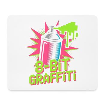 8-Bit Graffiti Pop Culture Retro Video Game - Mouse Pad (horizontal) - white - Front