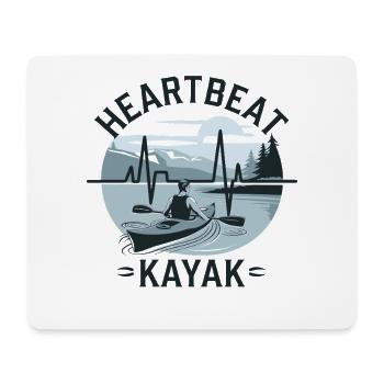Paddeln Herzschlag Abenteuer Natur Kajak See - Mousepad (Querformat) - Weiß - Vorne