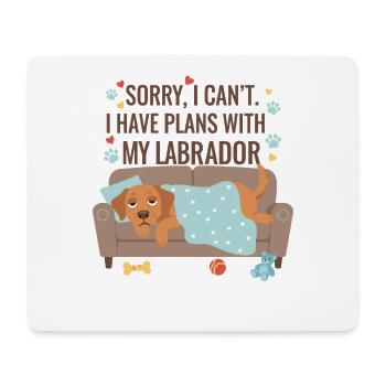 Labrador Couch Blanket Motif - Mouse Pad (horizontal) - white - Front