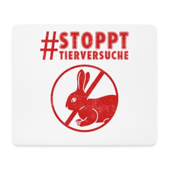 Animal welfare STOP ANIMAL TESTING FUNNY - Mouse Pad (horizontal) - white - Front