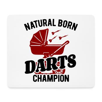 Natural born Darts Champion, Baby Dart Stroller - Mouse Pad (horizontal) - white - Front