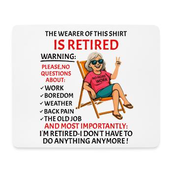 Retirement for Men women – Retired Rente - Mouse Pad (horizontal) - white - Front
