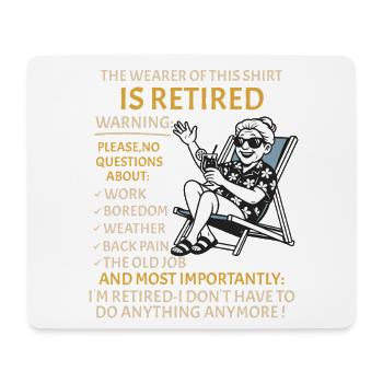 Retirement for Men women – Retired Rente - Mouse Pad (horizontal) - white - Front