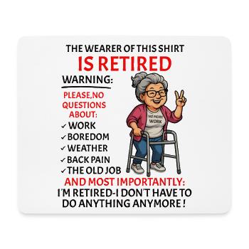 Retirement for Men women – Retired Rente - Mouse Pad (horizontal) - white - Front