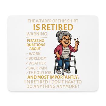 Retirement for Men women – Retired Rente - Mouse Pad (horizontal) - white - Front