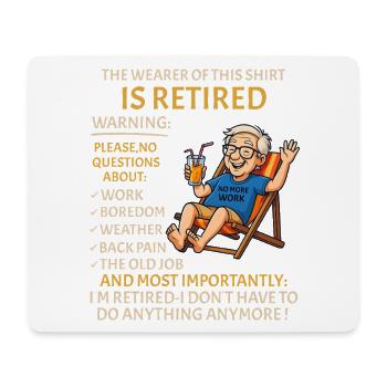 Retirement for Men women – Retired Rente - Mouse Pad (horizontal) - white - Front