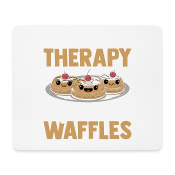 I Don't Need Therapy I Just Need Waffles - Mouse Pad (horizontal) - white - Front