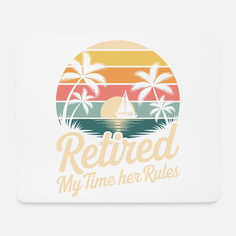 Retired Rente Rentner Lustiger Spruch - Mousepad (Querformat) - Weiß