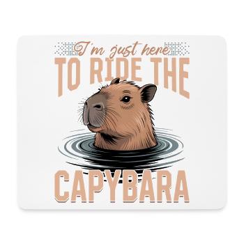Esthétique amusante Kawaii Capybara - Tapis de souris (format paysage) - blanc - Devant