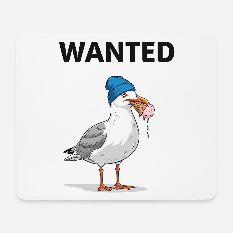 Gesucht Möwe Eiscreme Abenteuer - Mousepad (Querformat) - Weiß