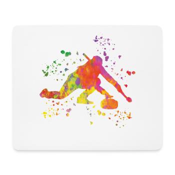 Curler Winter Sports Curling - Mouse Pad (horizontal) - white - Front