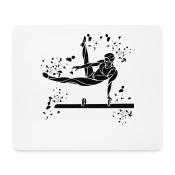 artistic gymnastics pommel horse gymnast - Mouse Pad (horizontal) - white - Front