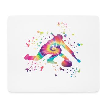 Curler Winter Sports Curling - Mouse Pad (horizontal) - white - Front