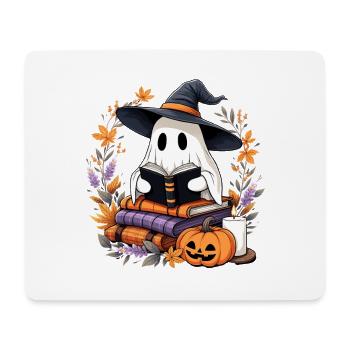Zauberhafte Halloween-Buchhexe - Mousepad (Querformat) - Weiß - Vorne