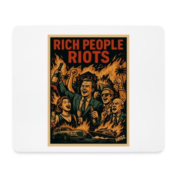 Reiche feiern – Aufruhr Poster - Mousepad (Querformat) - Weiß - Vorne