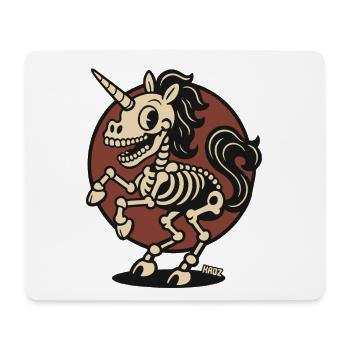 Skeleton Unicorn Retro Cartoon - Mouse Pad (horizontal) - white - Front
