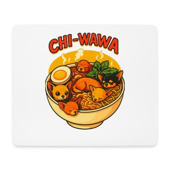 Chi-Wawa Noodle Bowl Illustration - Mouse Pad (horizontal) - white - Front