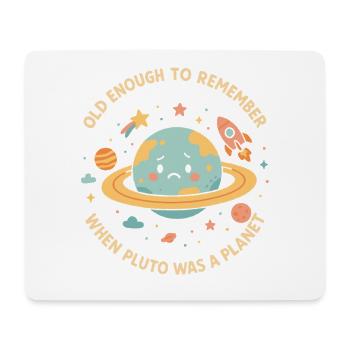 Pluton planète astronomie drôle espace design - Tapis de souris (format paysage) - blanc - Devant