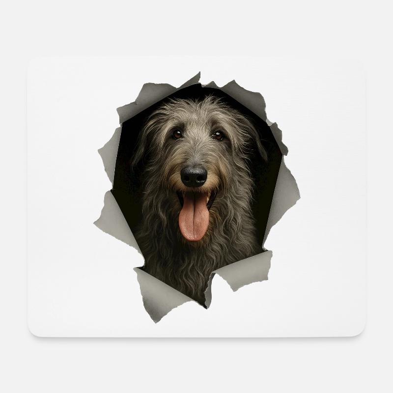 Scottish Deerhound - Mouse Pad (horizontal) - white