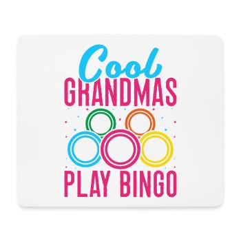 Bingo Game Cool Grandmas Play Bingo - Mouse Pad (horizontal) - white - Front