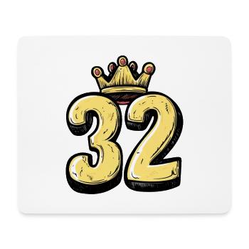 32 Number Krone - Mouse Pad (horizontal) - white - Front