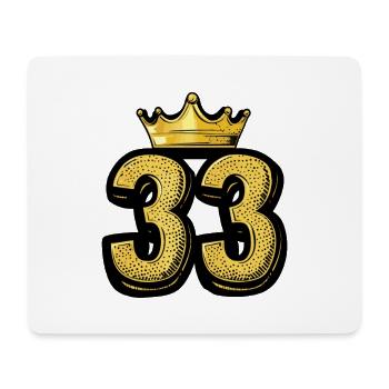 33 Number Krone - Mouse Pad (horizontal) - white - Front