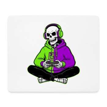 Skeleton Gamer Halloween Gaming - Mouse Pad (horizontal) - white - Front