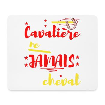 This Rider NEVER Falls Off A Horse - Mouse Pad (horizontal) - white - Front