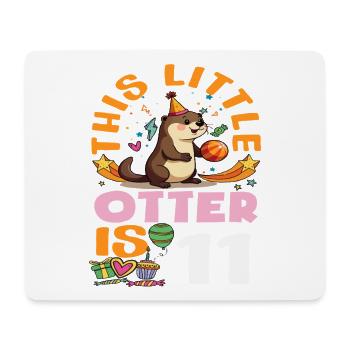 This Otter Is 11 - Cute Birthday Motif - Mouse Pad (horizontal) - white - Front