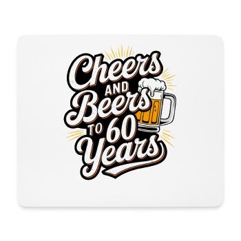 Salutations et bières à 60 ans - Tapis de souris (format paysage) - blanc - Devant