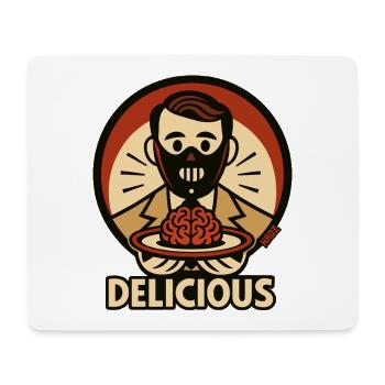 Yummy Lecter Catering with Brain Plate - Mouse Pad (horizontal) - white - Front