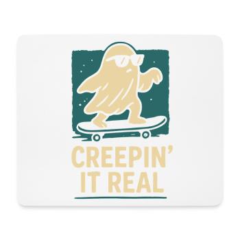 Creepin' It Real Funny Halloween Costume Design - Tapis de souris (format paysage) - blanc - Devant