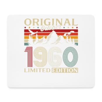 65th Birthday Original October Vintage 1960 - Mouse Pad (horizontal) - white - Front