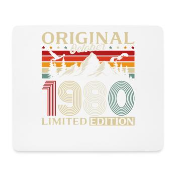 45ème Anniversaire Original Octobre Millésime 1980 - Tapis de souris (format paysage) - blanc - Devant