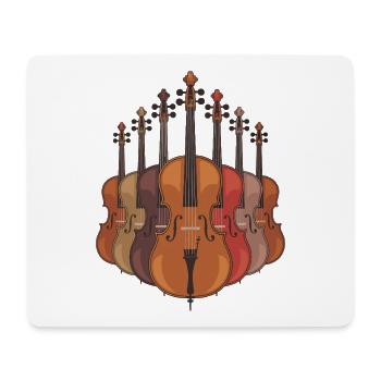  Faszinierende Cellosammlung: Musikinstrumente in - Mousepad (Querformat) - Weiß - Vorne