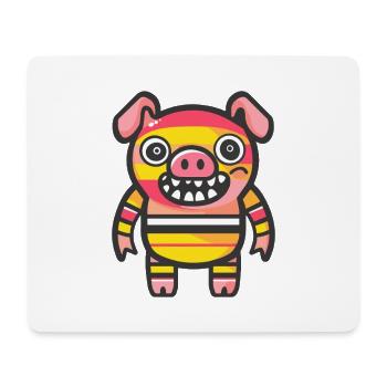 Schwein Halloween Comic Lustig - Mousepad (Querformat) - Weiß - Vorne